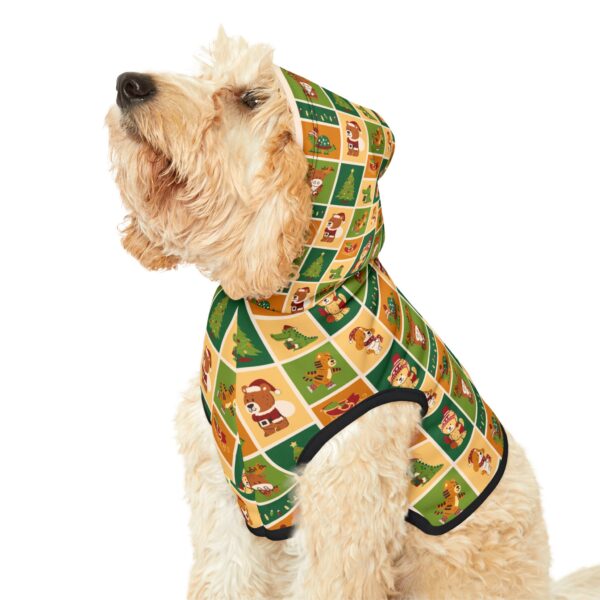 Festive Pet Hoodie for Dogs - Christmas Patterned Design - Image 7