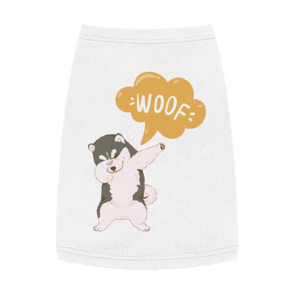 Funny Woof Pet Tank Top for Dogs - Cute and Comfy Dog Apparel - Image 2