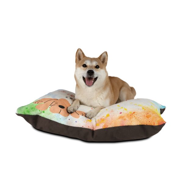 Colorful Pet Bed with "A Dog's Dream is Always in Color" Design - Image 3
