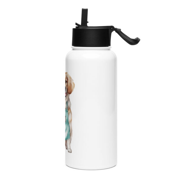 Stainless steel water bottle with a straw lid - Image 3