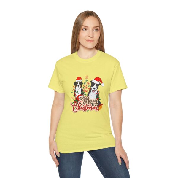 Merry Christmas Dog T-Shirt - Unisex Ultra Cotton Tee - Image 3